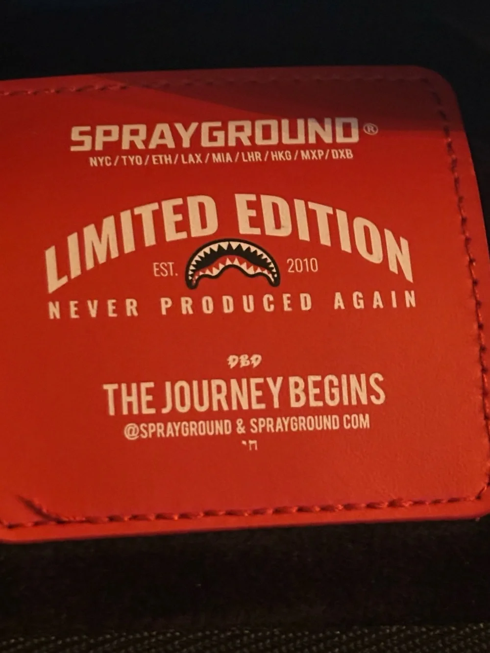 Authentic Sprayground Fire Money Shark Backpack Limited Edition EUC Rare